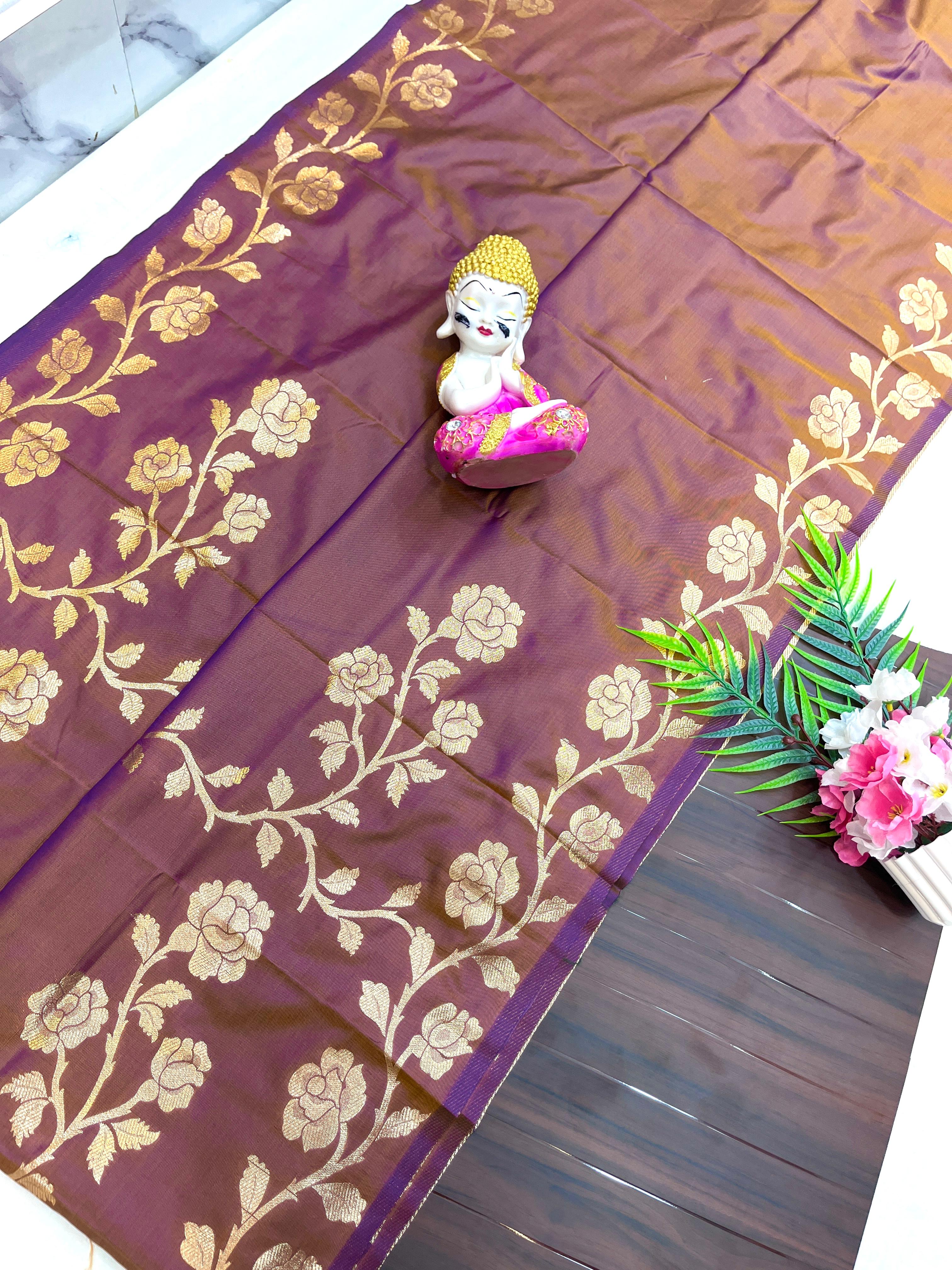 BODY PLAN  DUALTONE MUGA KATAN SHILK SAREE