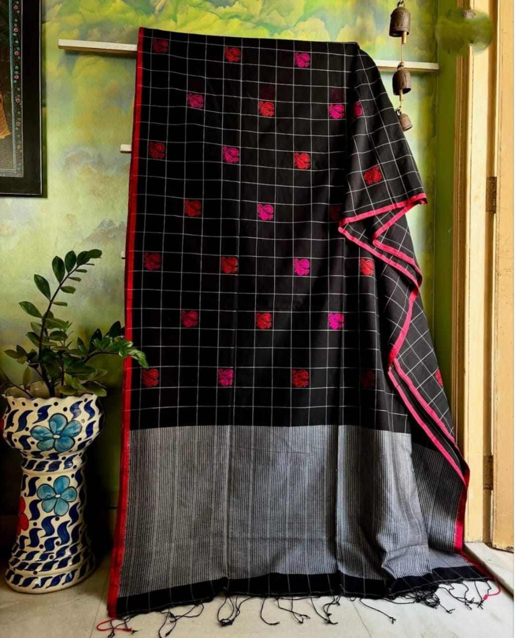 *EXCLUSIVE PRIMIUM QUYALITY PEACOCK COTTON JAMDANI SAREE*