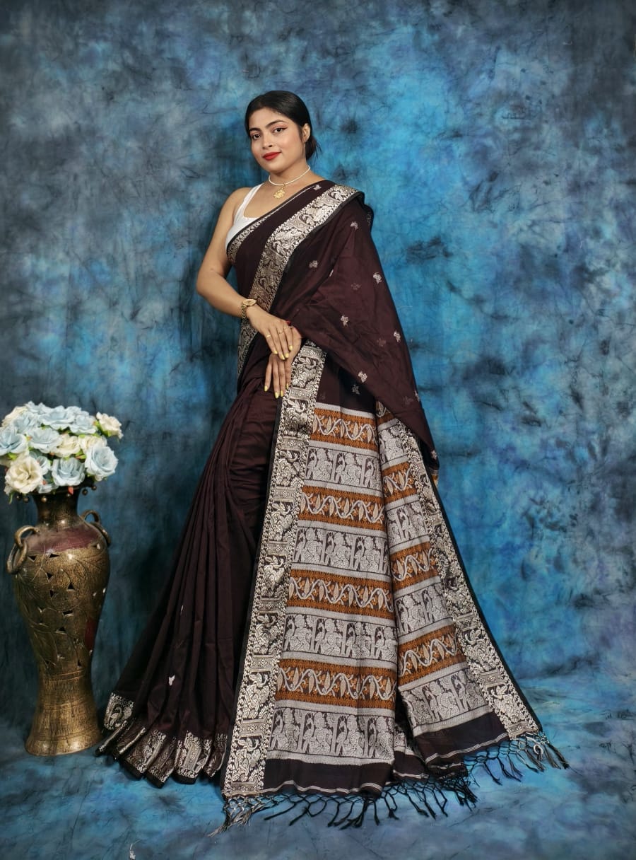 *EXCLUSIVE PRIMIUM QUYALITY BALUCHURI COTTON SAREE*