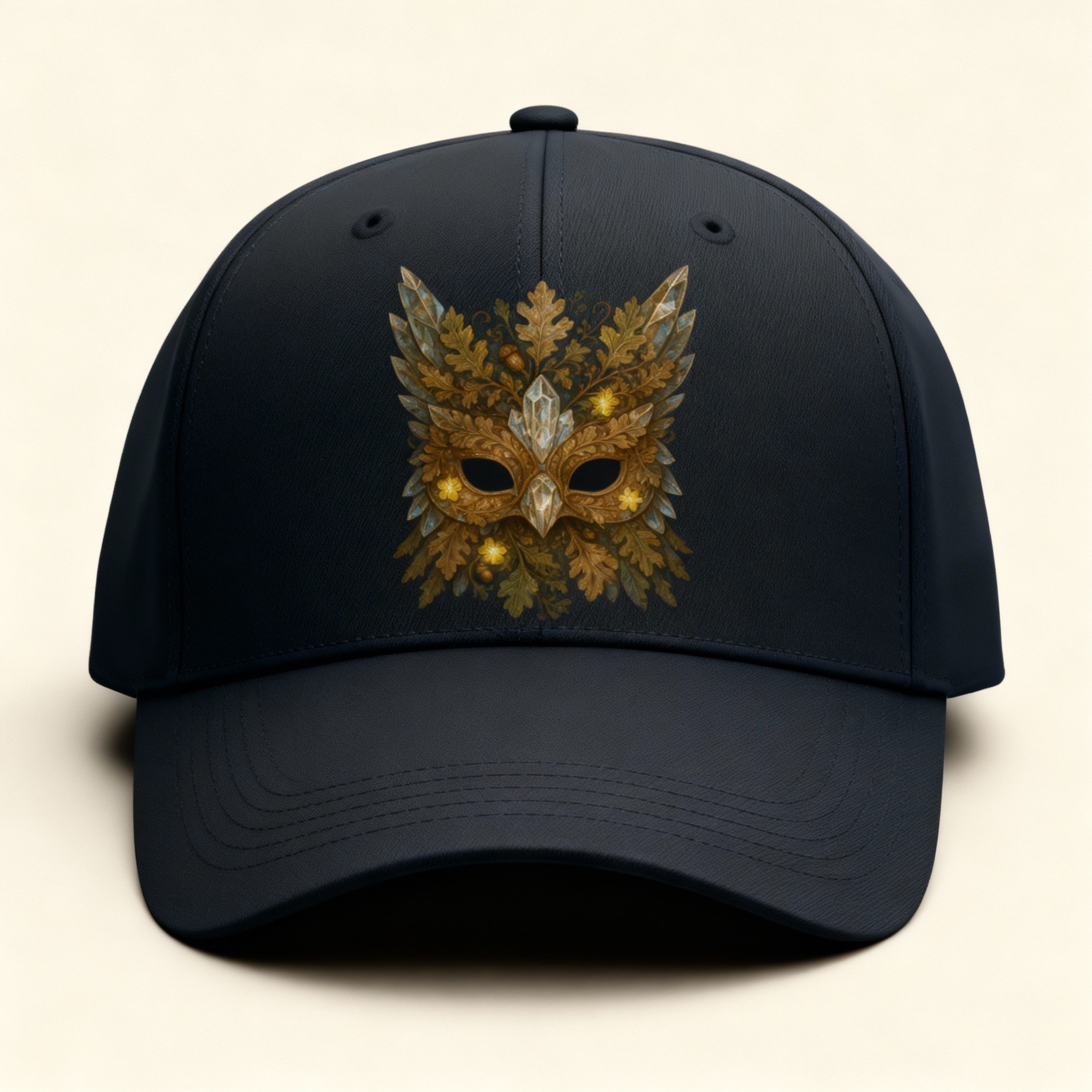 Owl Leaf Mask Black Cap