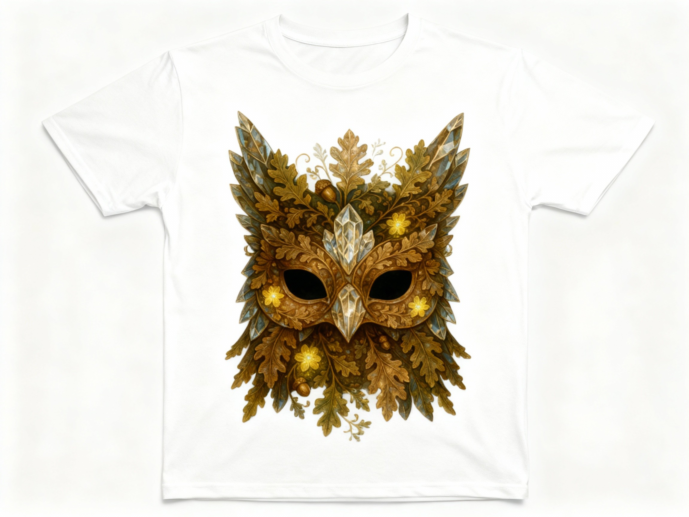 Owl Leaf Mask T-Shirt