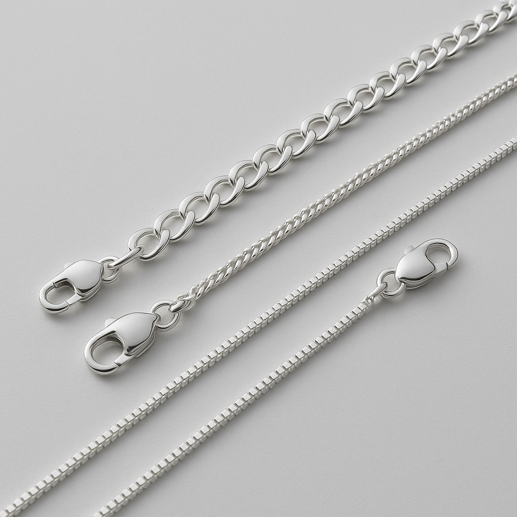 Sterling Silver Chains Set