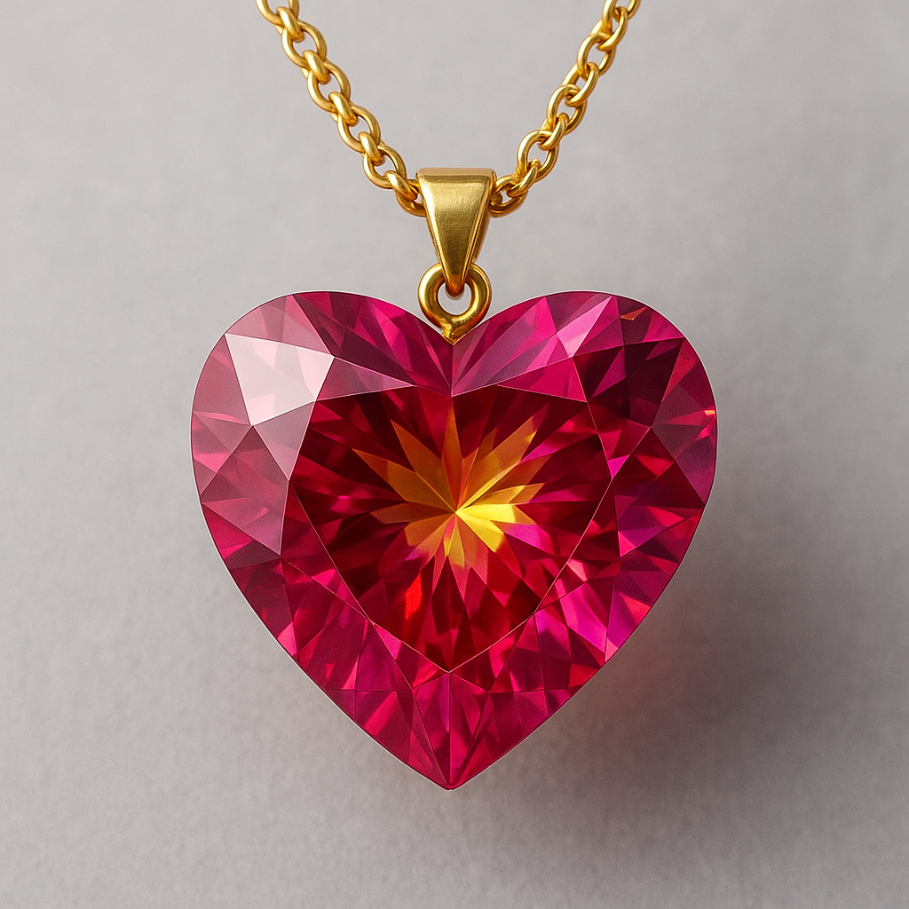 Radiant Heart-Shaped Crystal Pendant