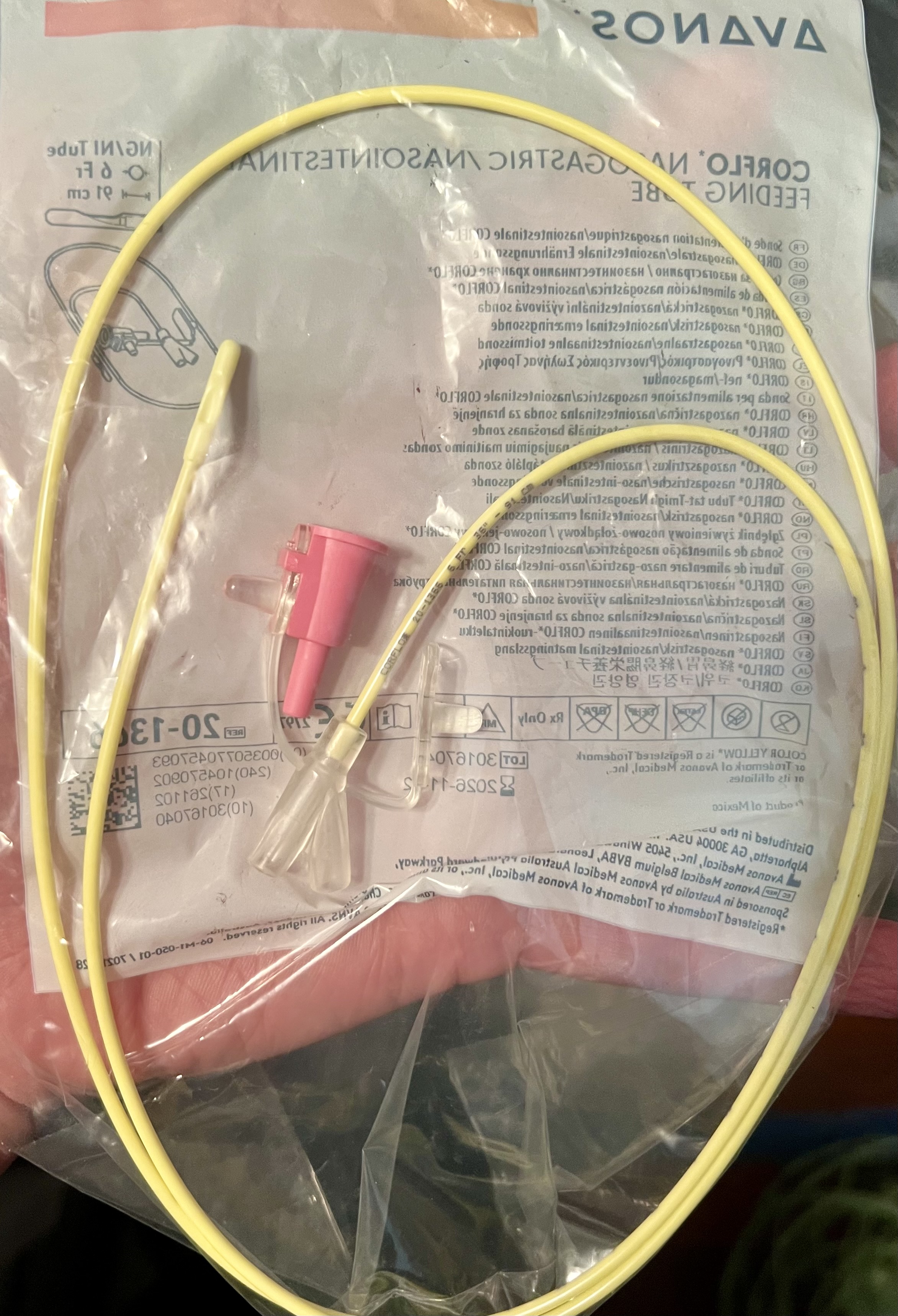 Corflo Nasogastric/Nasointestinal Feeding Tube