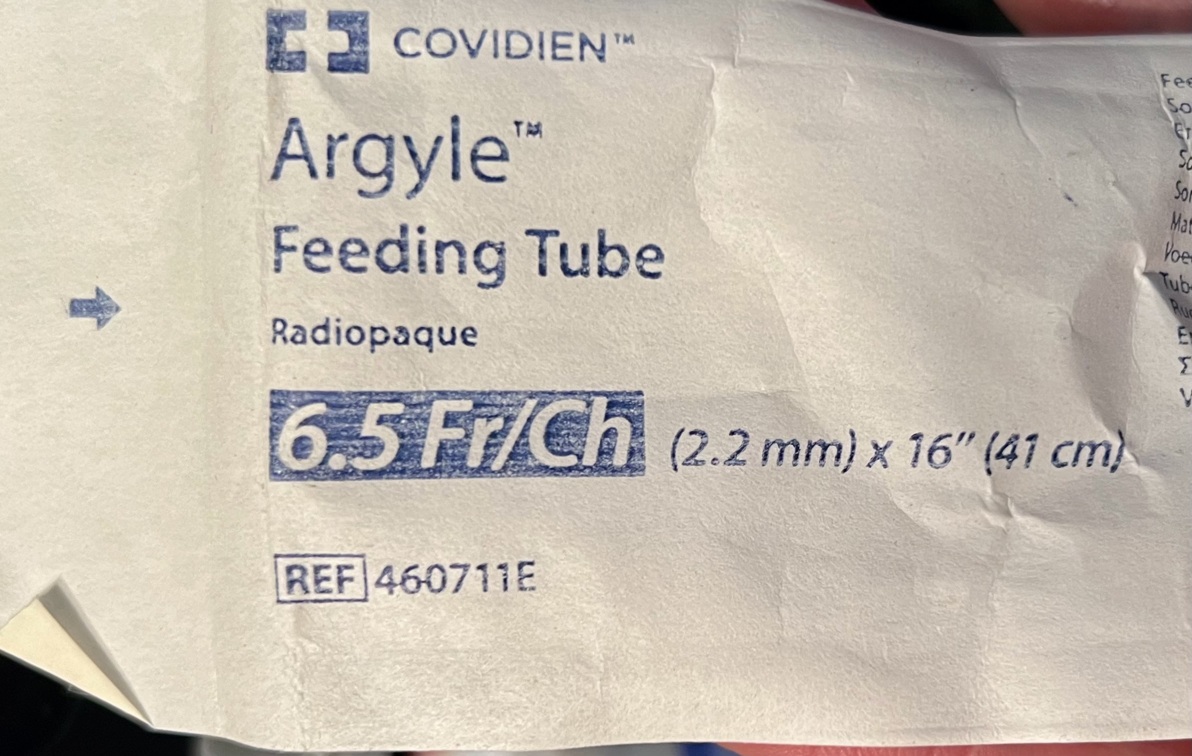 Covident Feeding Tube 6.5FR/CH 
