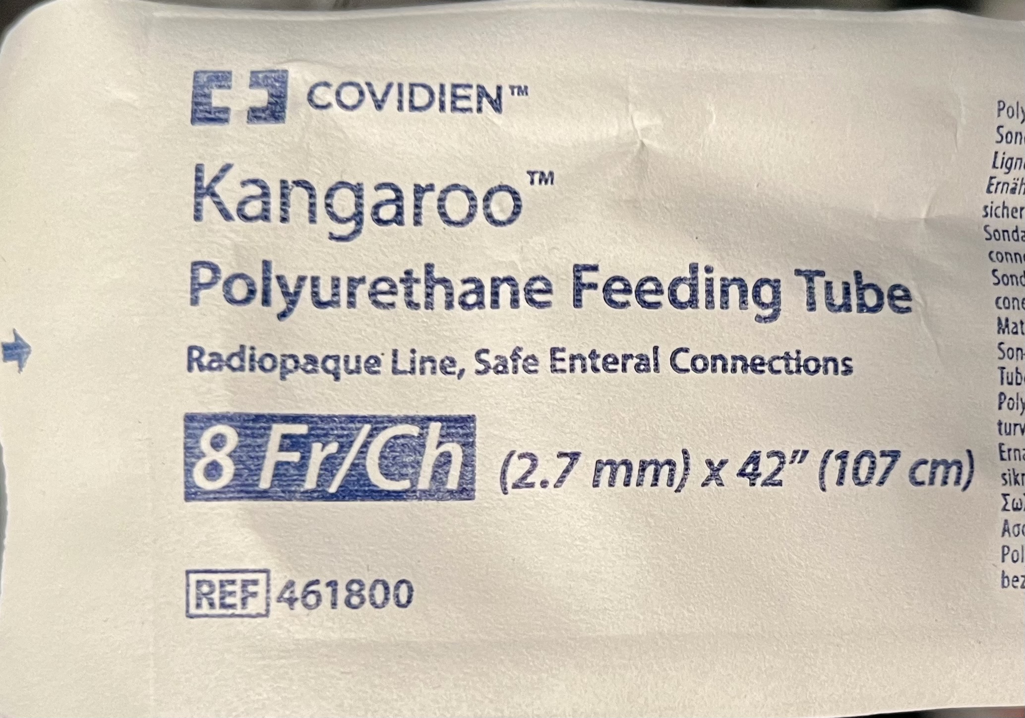 Kangaroo Polyurethane Feeding Tube