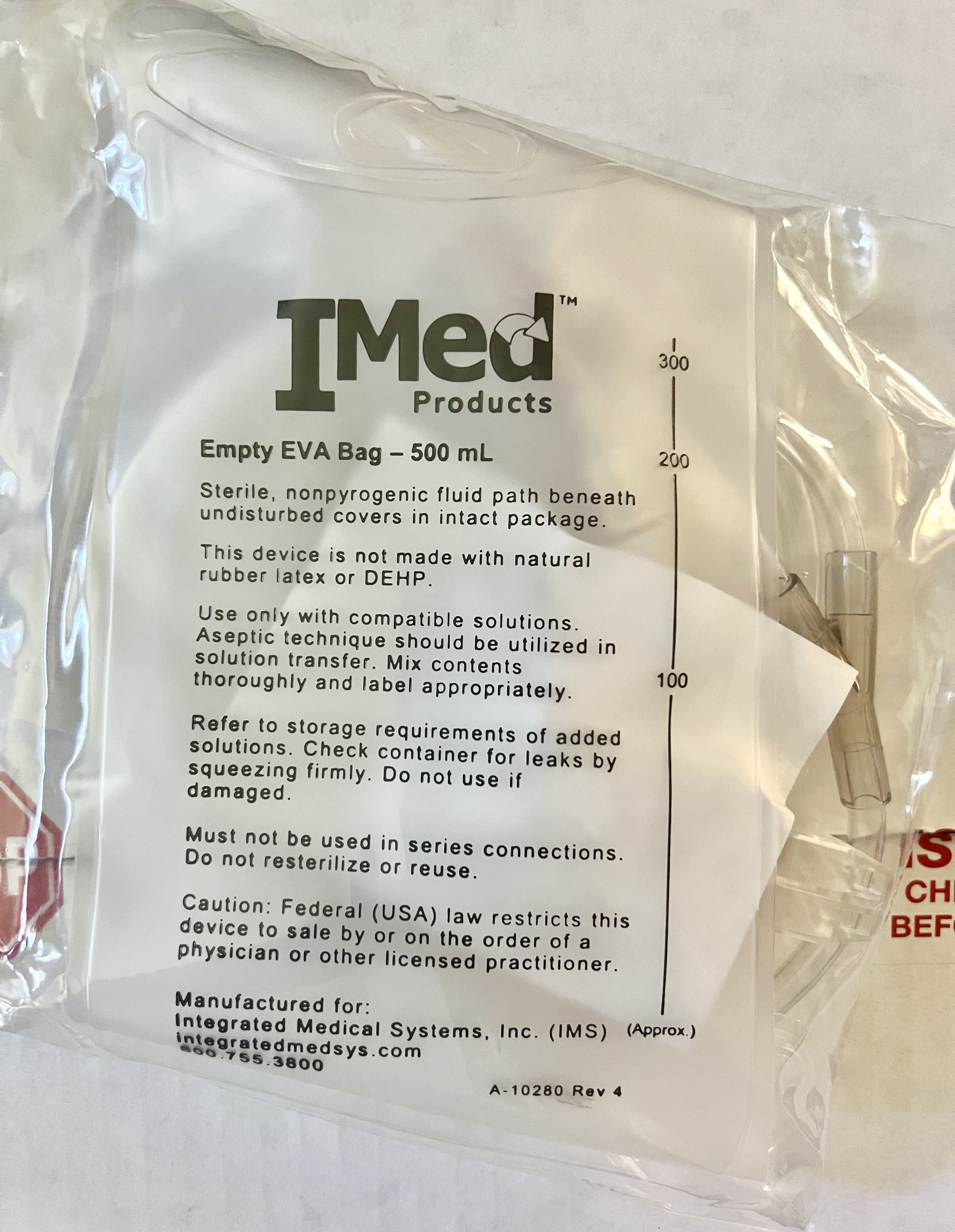 Empty EVA IV Bag - 500 mL