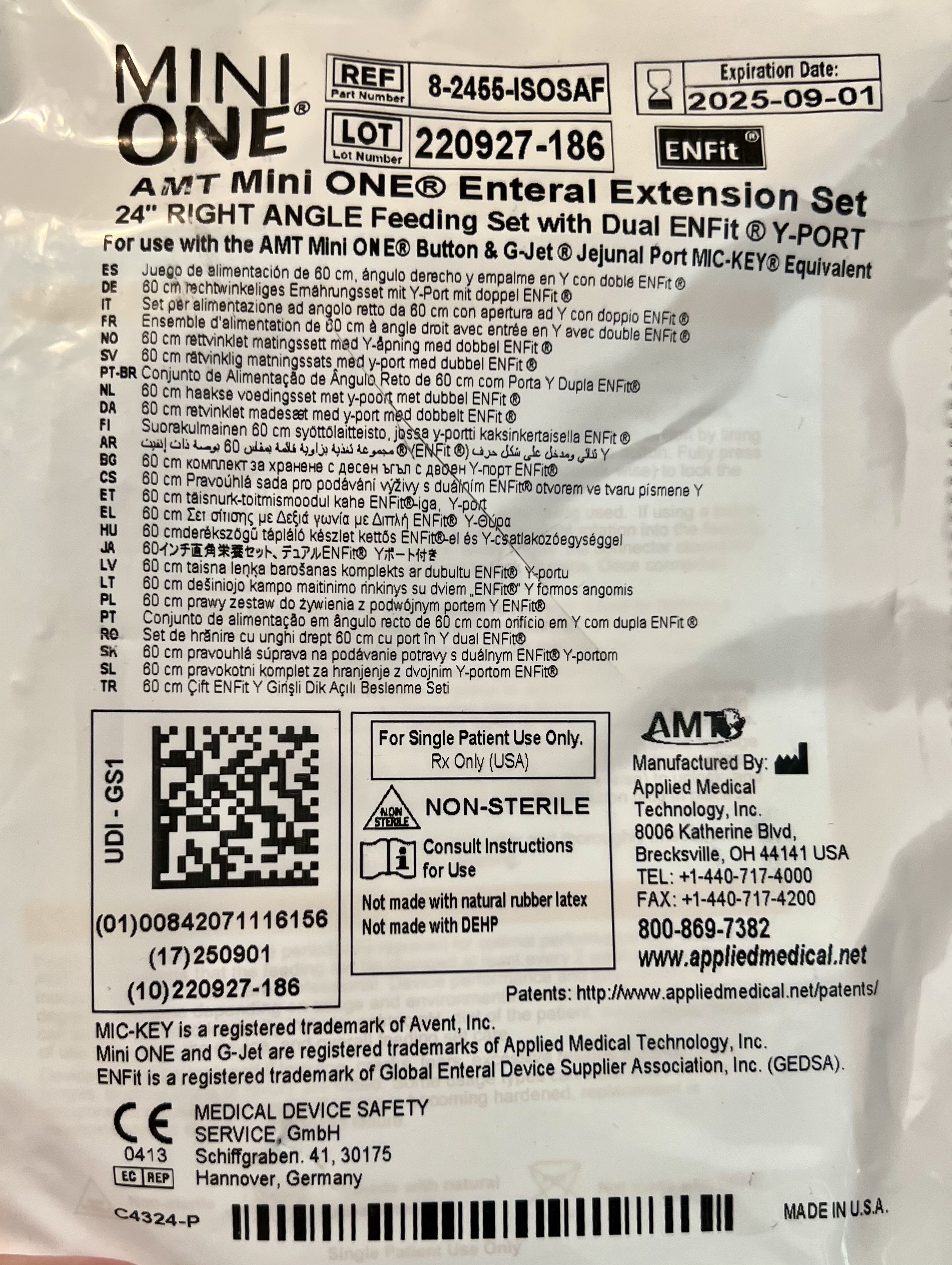Mini ONE Enteral Extension Set