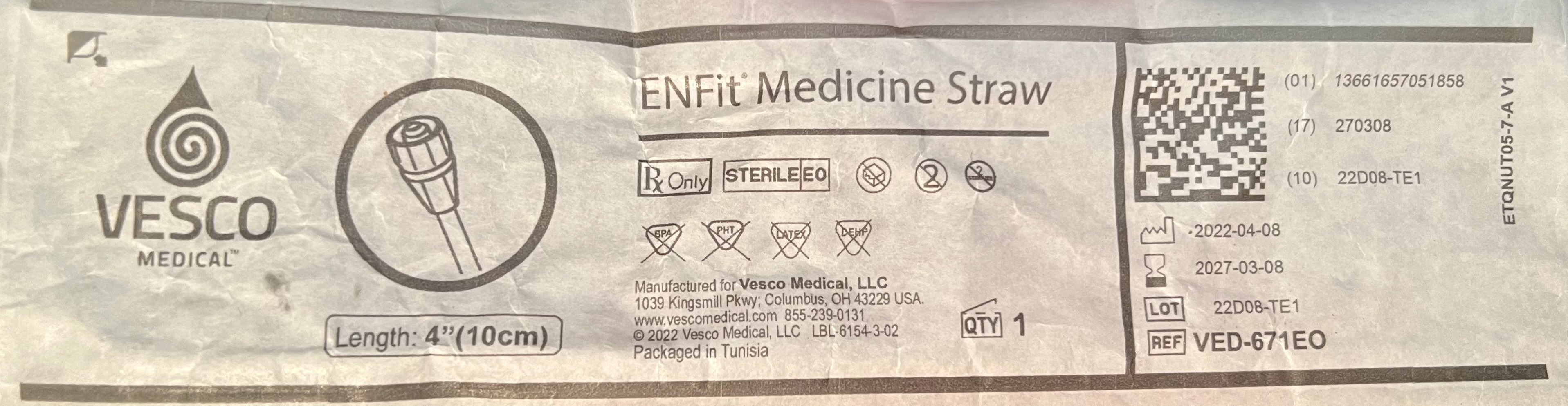 ENFit Medicine Straw