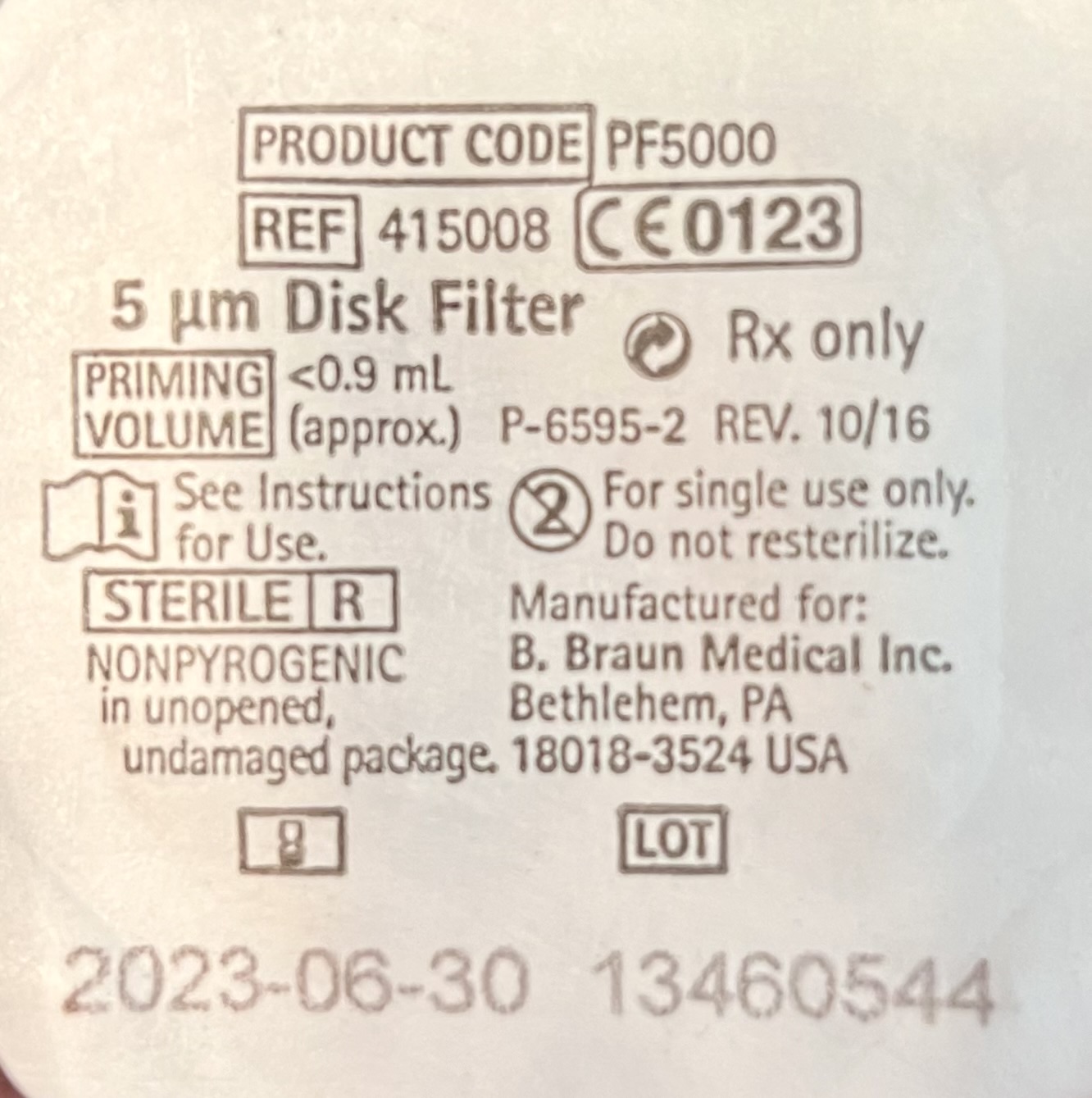 5 µm Disk Filter