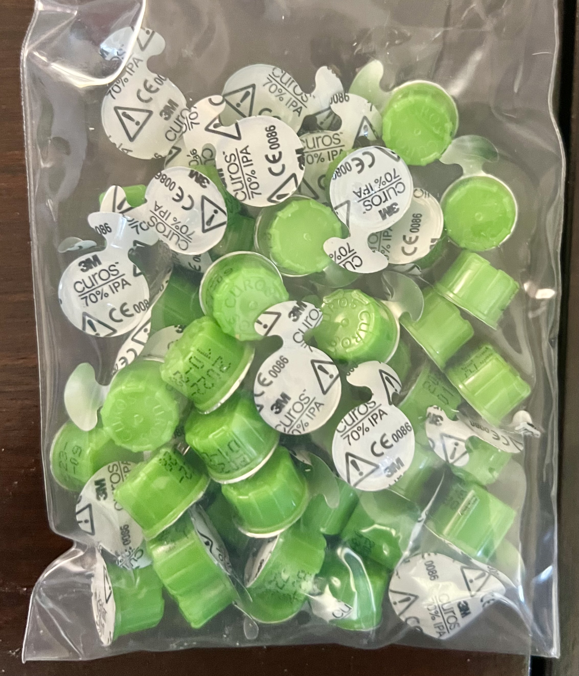 Curos Green Disinfecting Cap for Needleless Connectors