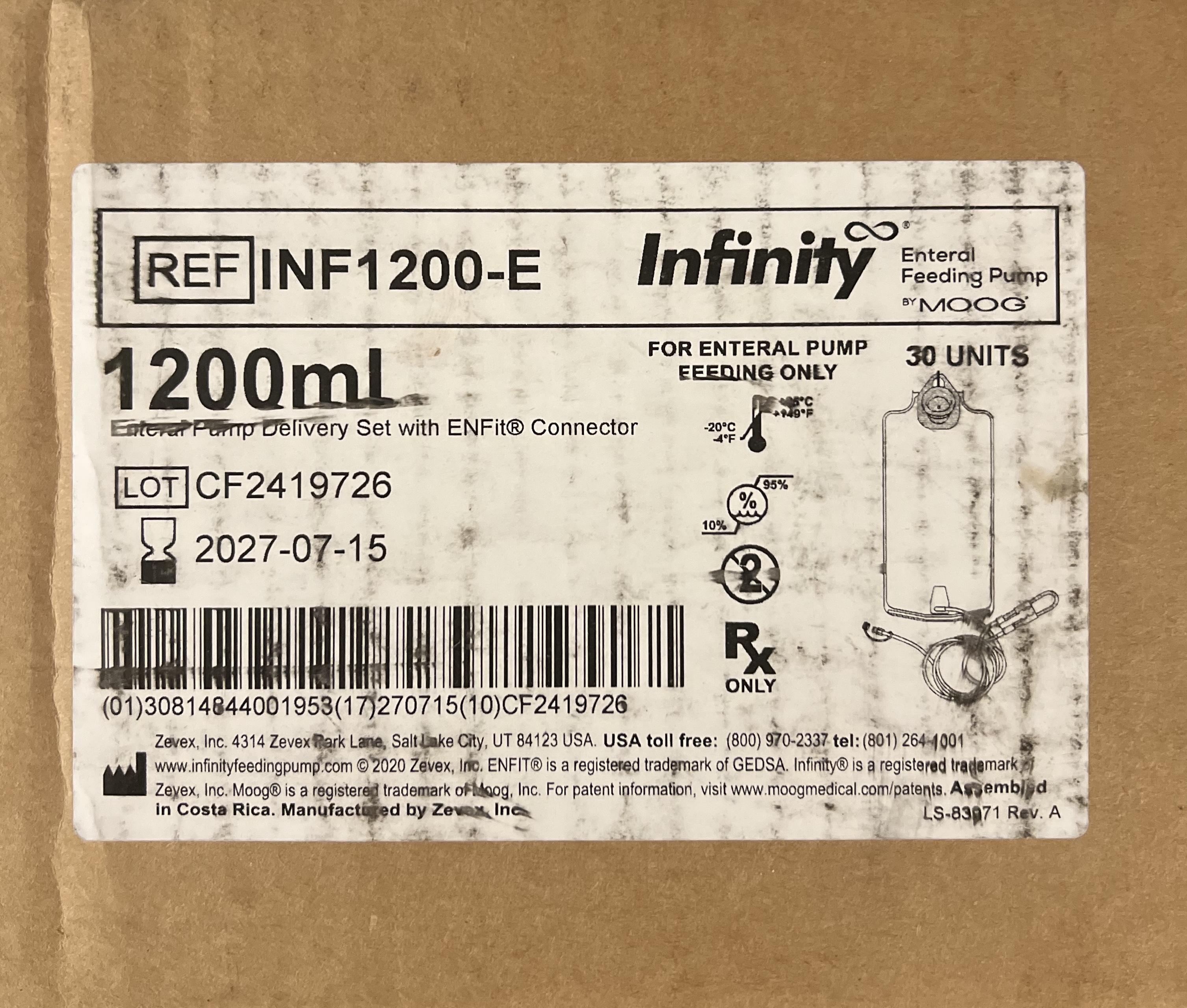 Enteral Pump Delivery Set box of 30