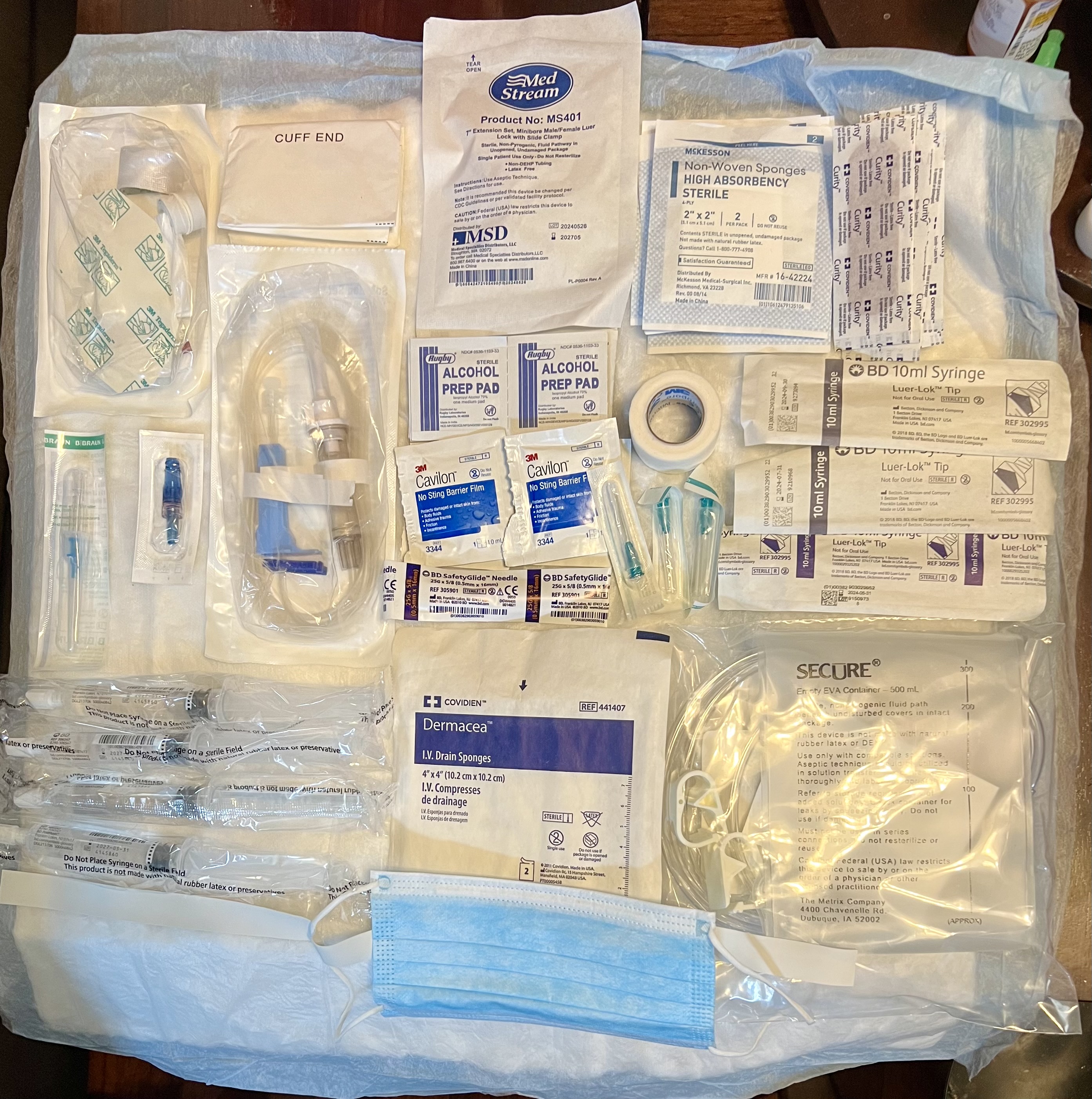 Basic IV Medical Supplies Kit ad-ons