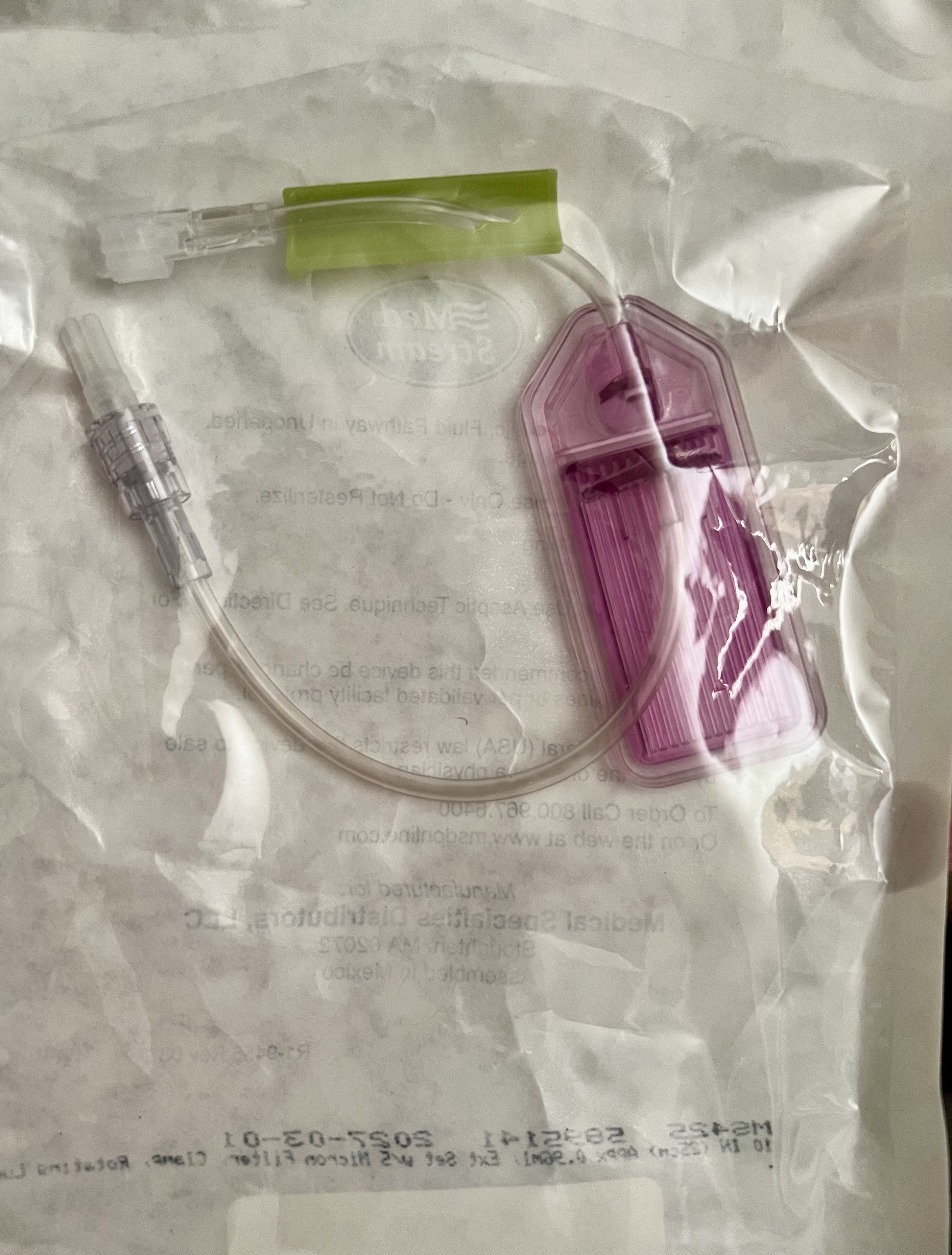 MedStream Sterile Fluid IV Inline Filter Pathway
