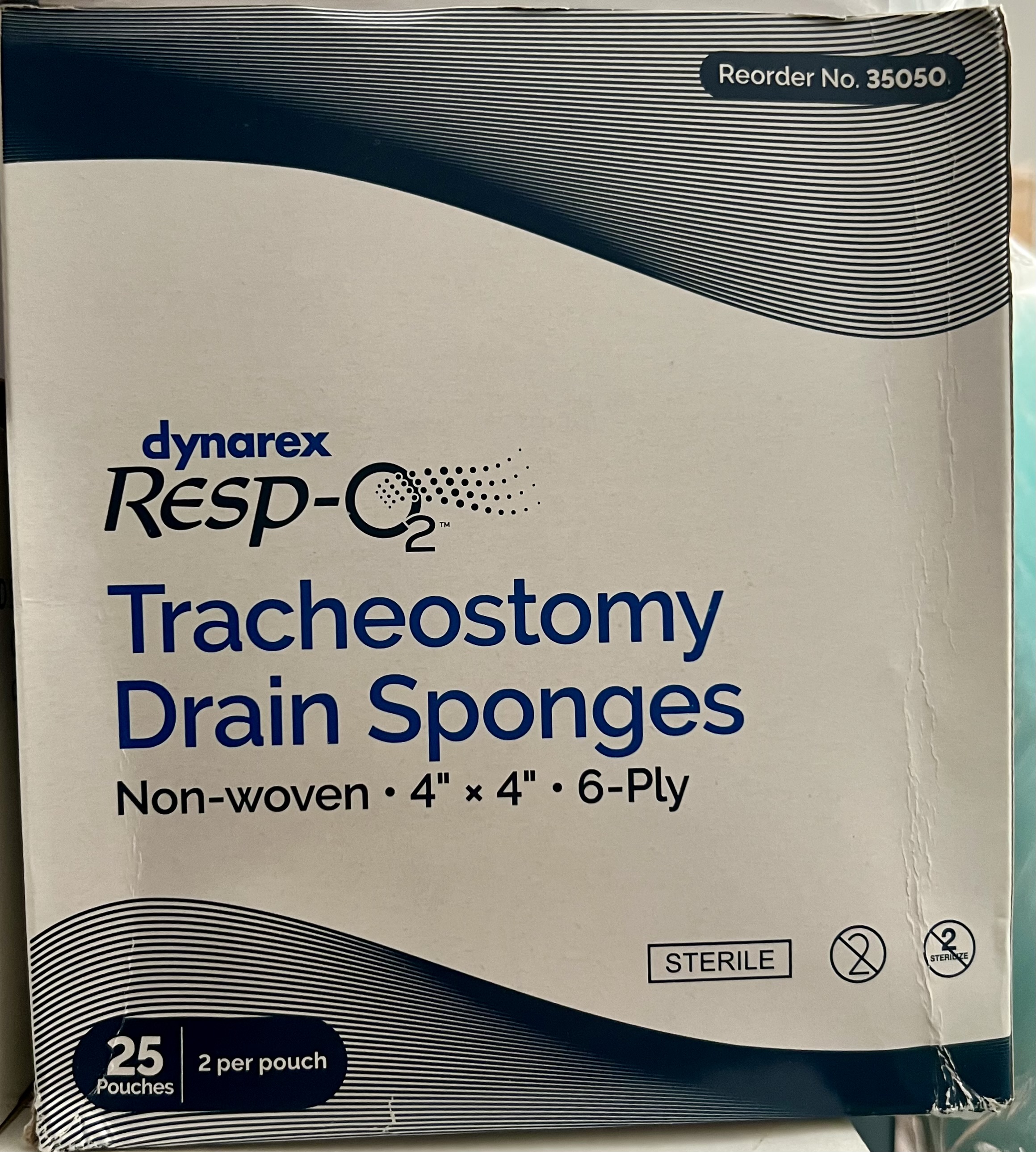 Dynarex Resp-O2 Tracheostomy Drain Sponges