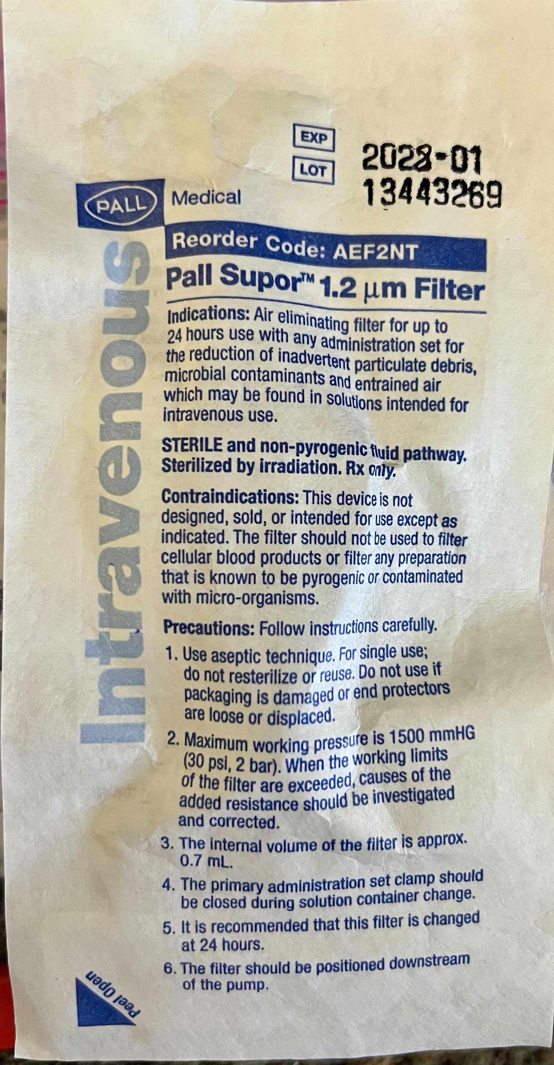 Pall Supor 1.2 µm Filter