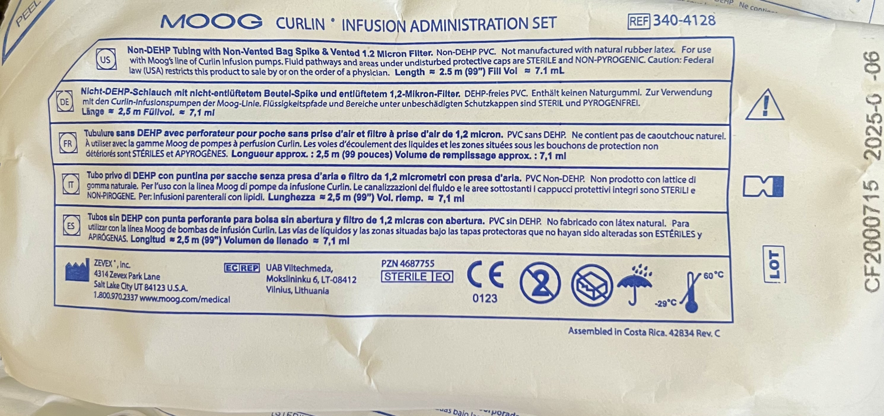 MOOG Curlin Infusion Administration Set