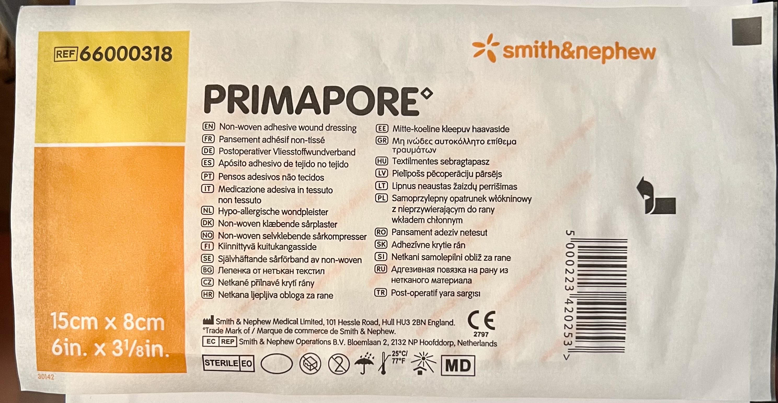 Primapore Non-Woven Adhesive Wound Dressing 
