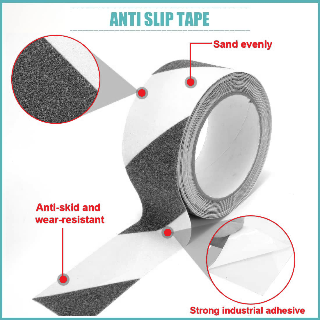 Anti Slip Skid Tape(White-Black)