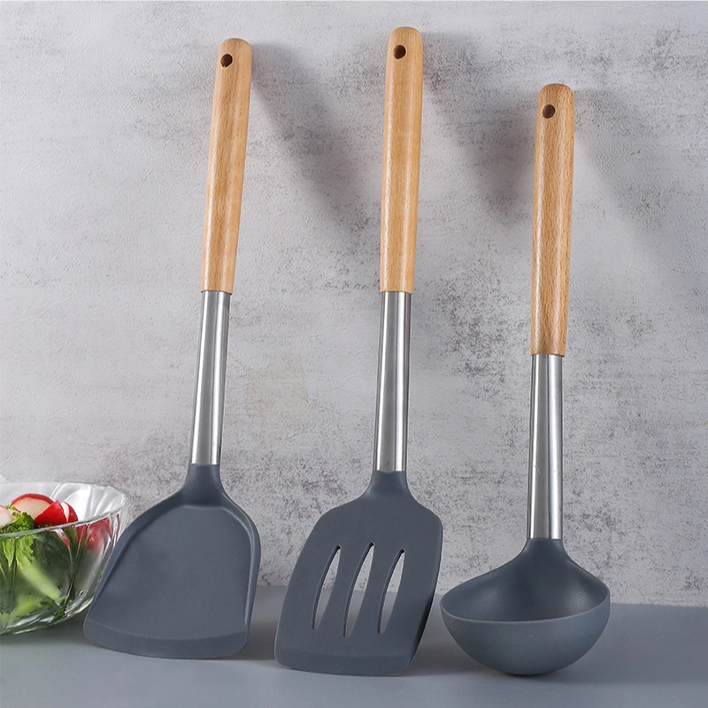 Silicone Spatula Set(Steel Grip)