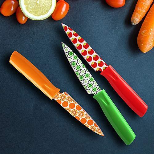 Printed Kitchen Knife Set of 3
