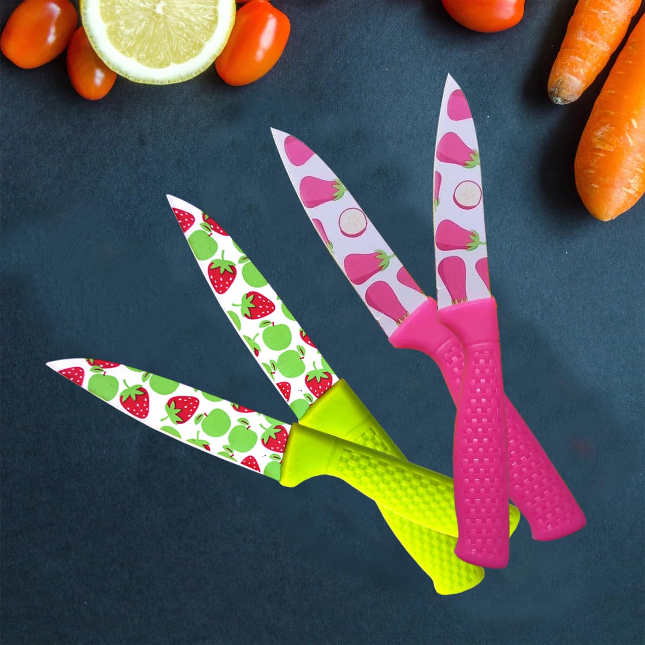 Printed Kitchen Knife Set of 2