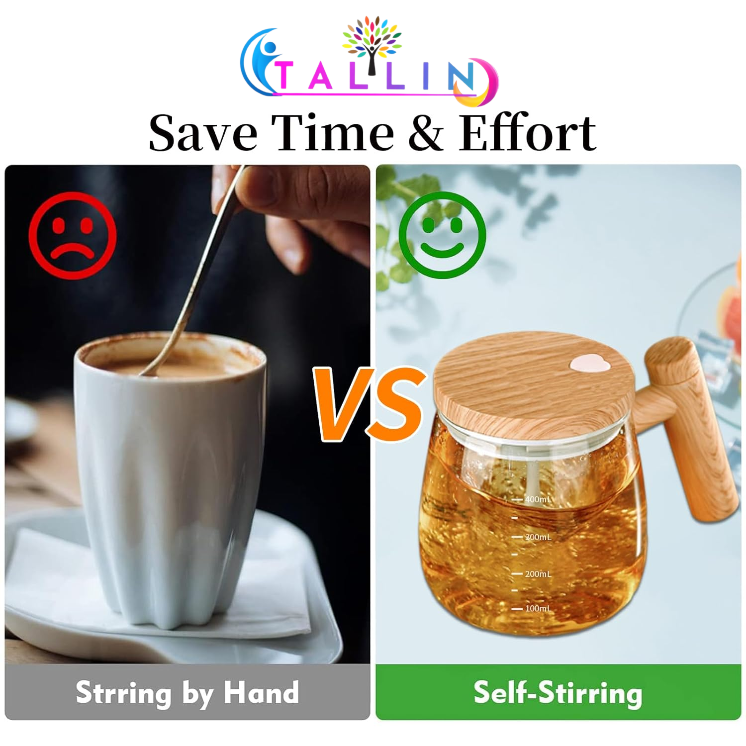 Self Stirring Coffee Mixing Cup