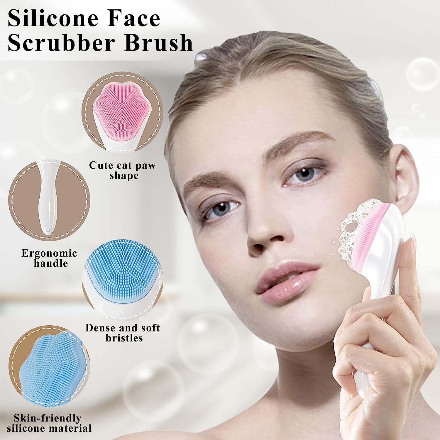 Facial Cleansing Brush, Face Scrubber
