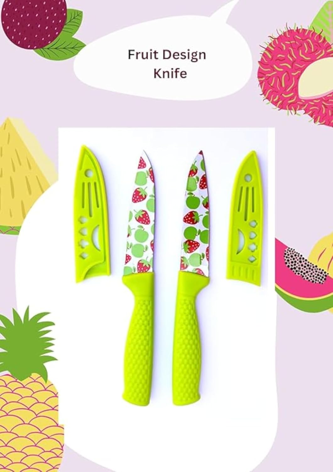 Fruit Color Printed Kitchen Knife
