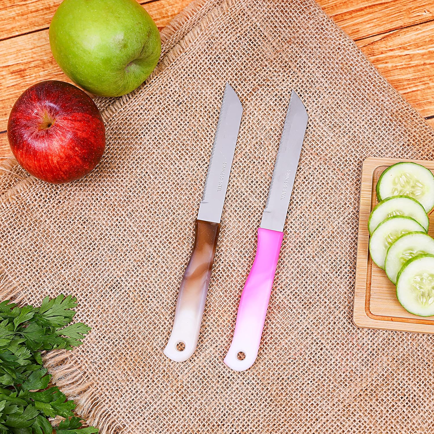 6pcs Colorful Serrated Knife Set