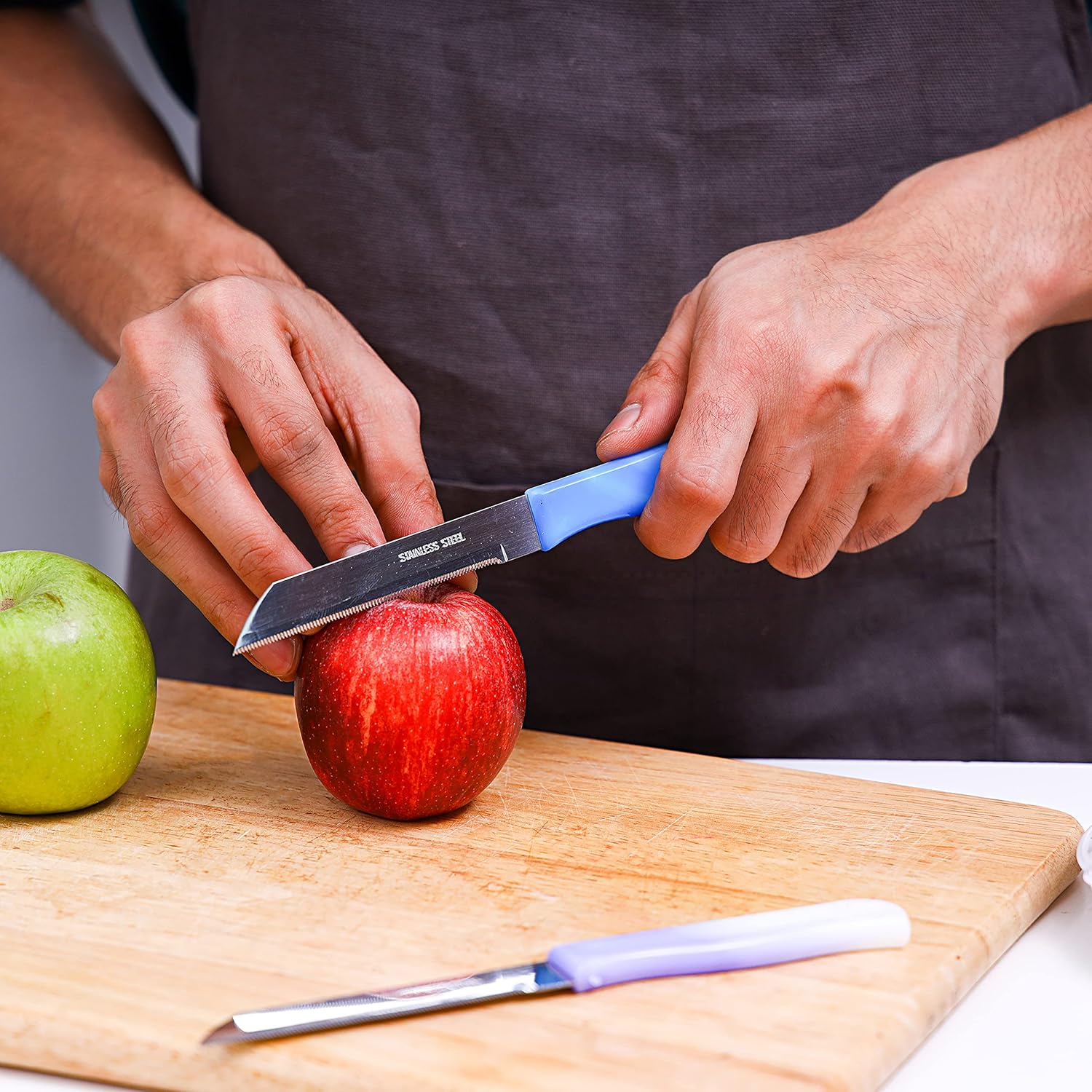 6pcs Colorful Serrated Knife Set