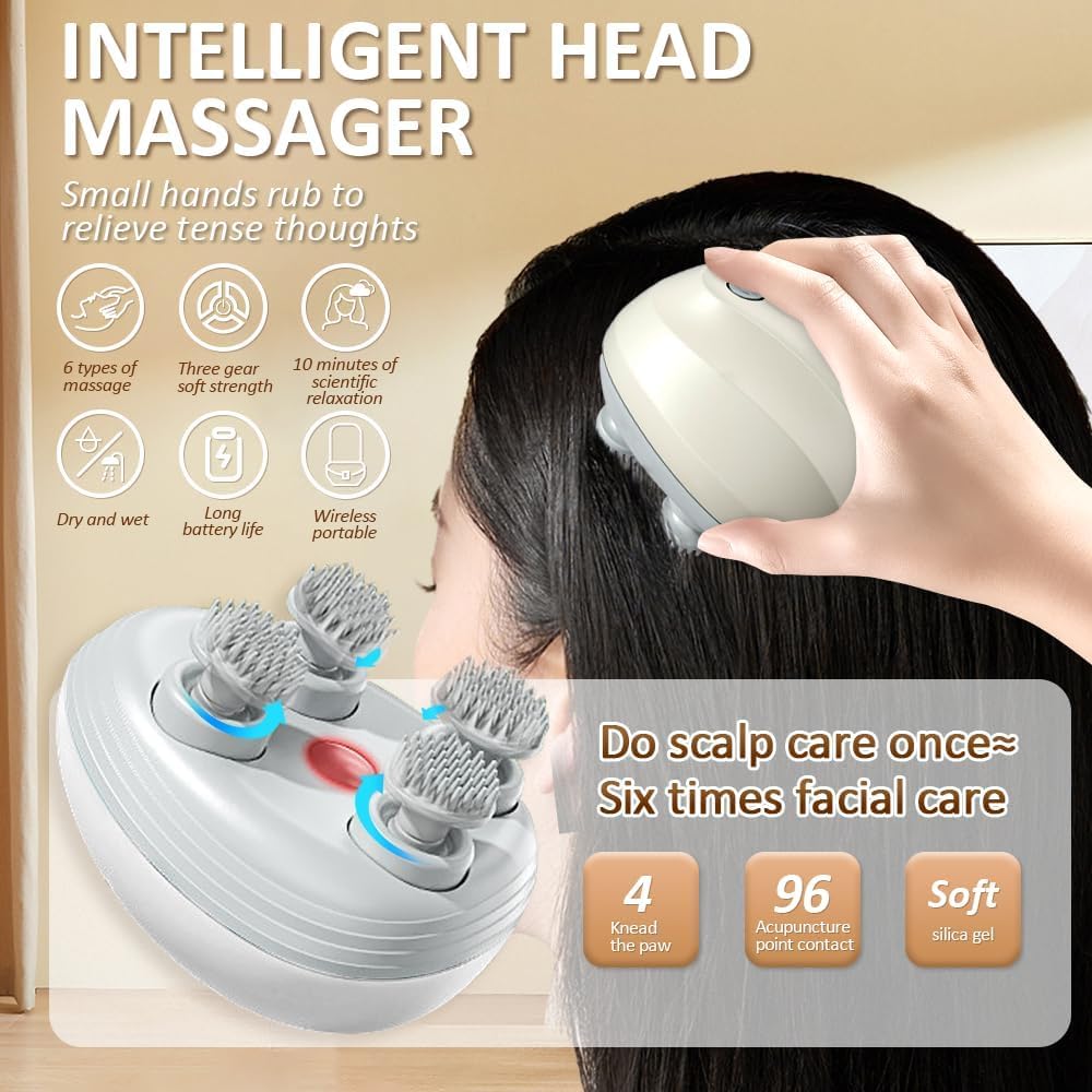 Rechargeable, Scalp Full Body Pain Relief Massager