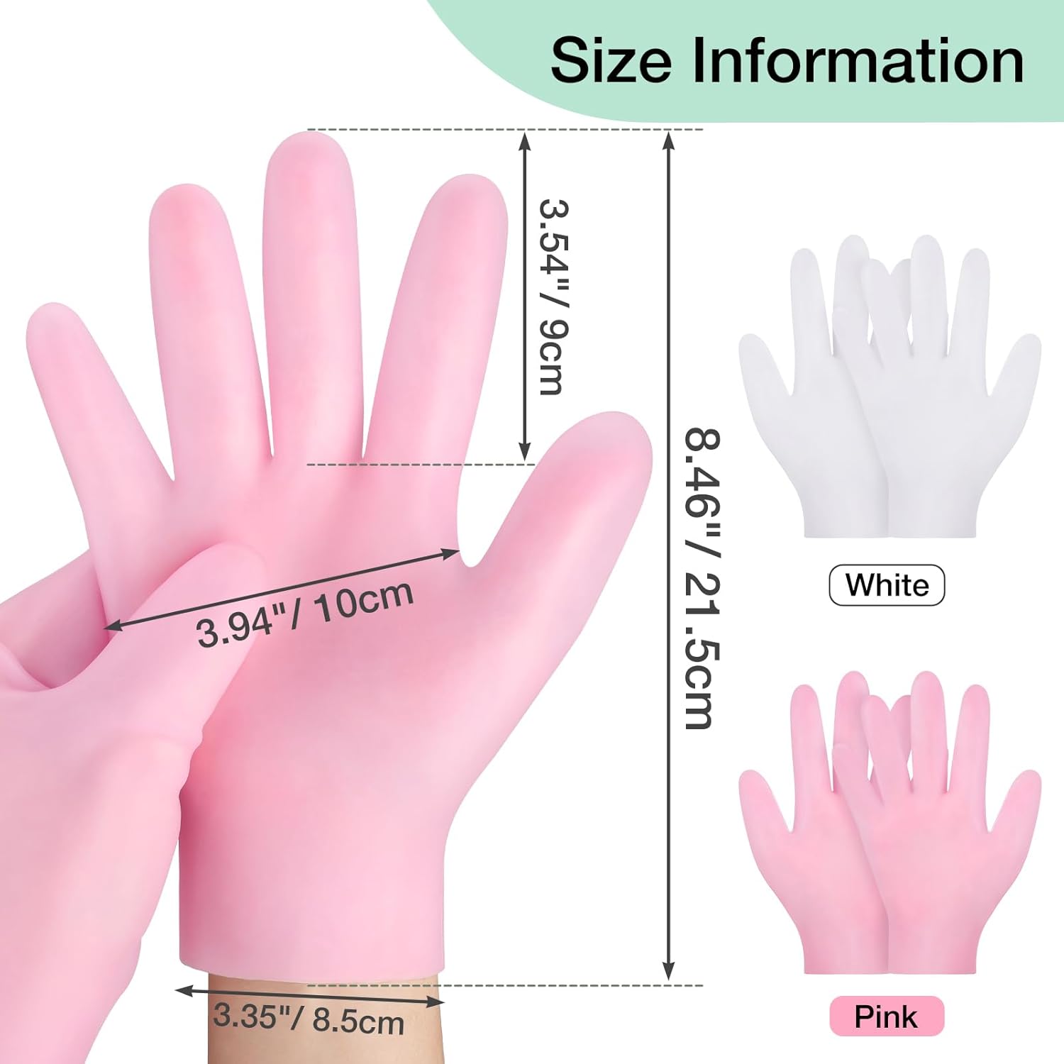 Silicone Moisturizing Spa Gloves - Pink Color