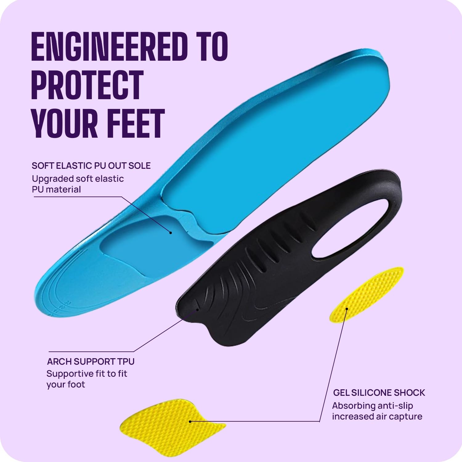 Silicone Ultra Comfort Arch Support Insoles