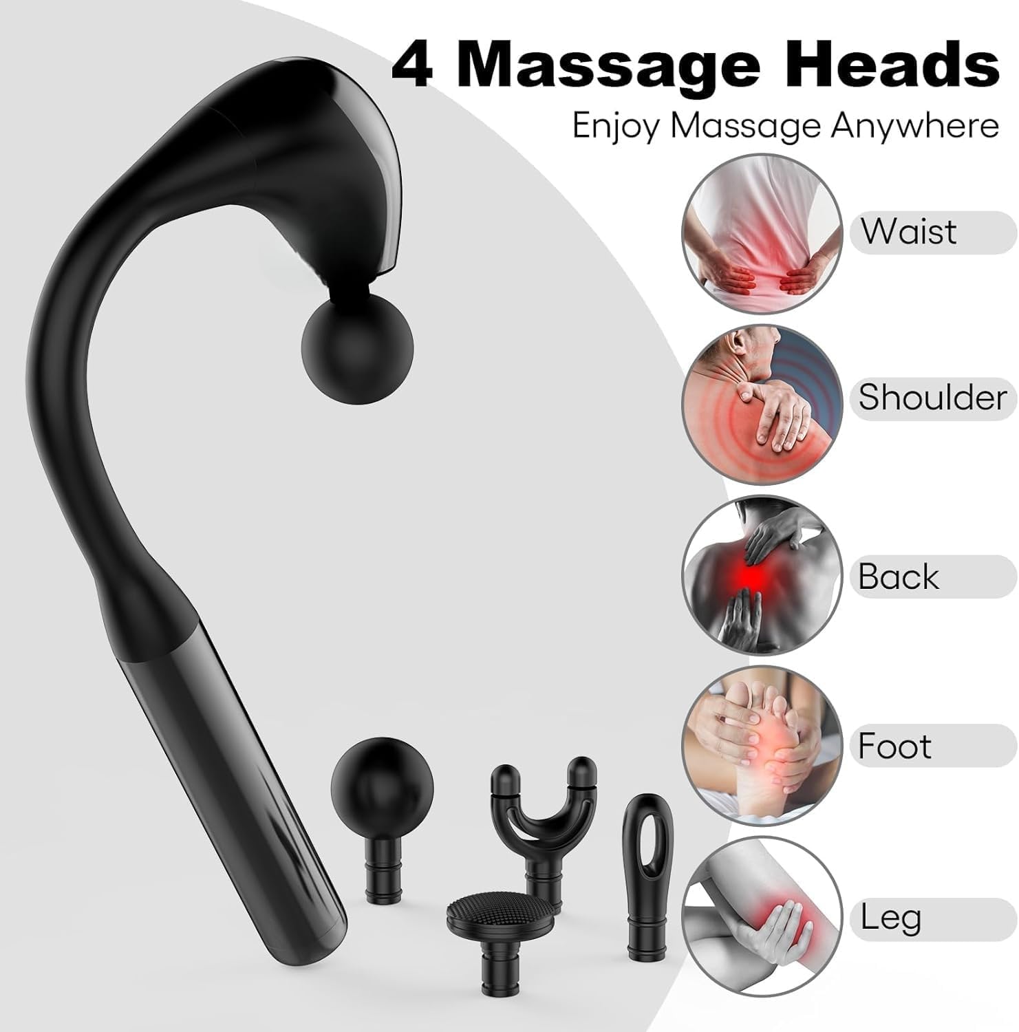4 Head Massage Gun machine for Full Body Pain Relief