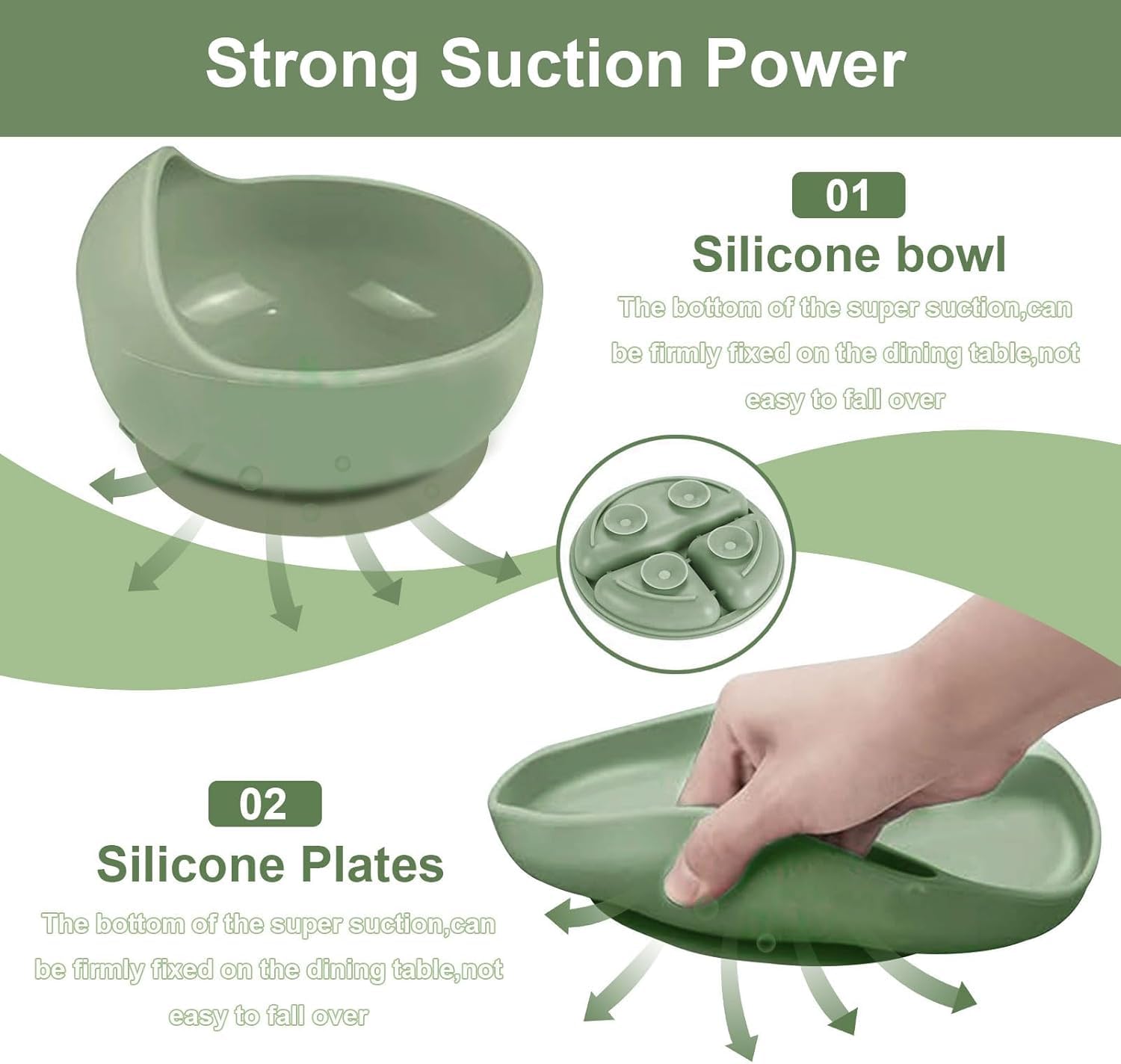 4pcs Silicone Baby Feeding Set