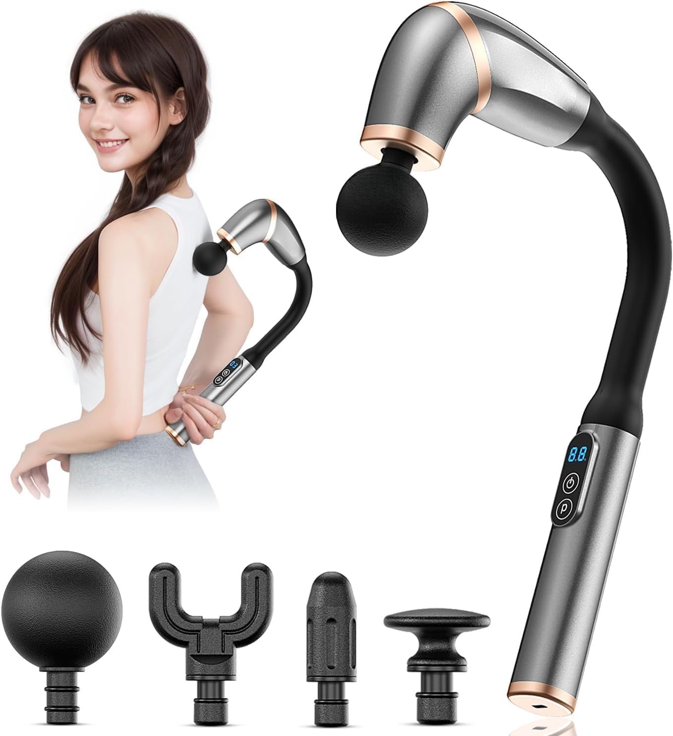 4 Head Massage Gun machine for Full Body Pain Relief