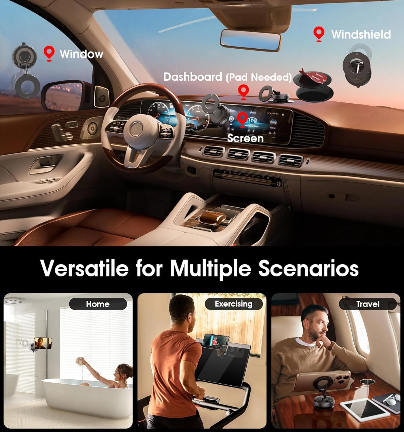 Magnetic Car Phone Mount Holder, Mobile Stand