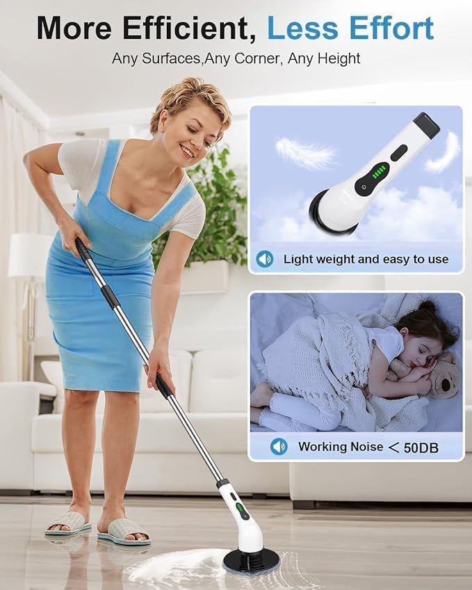 9-in-1 Electric Spin Cleaning Brush Scrubber 