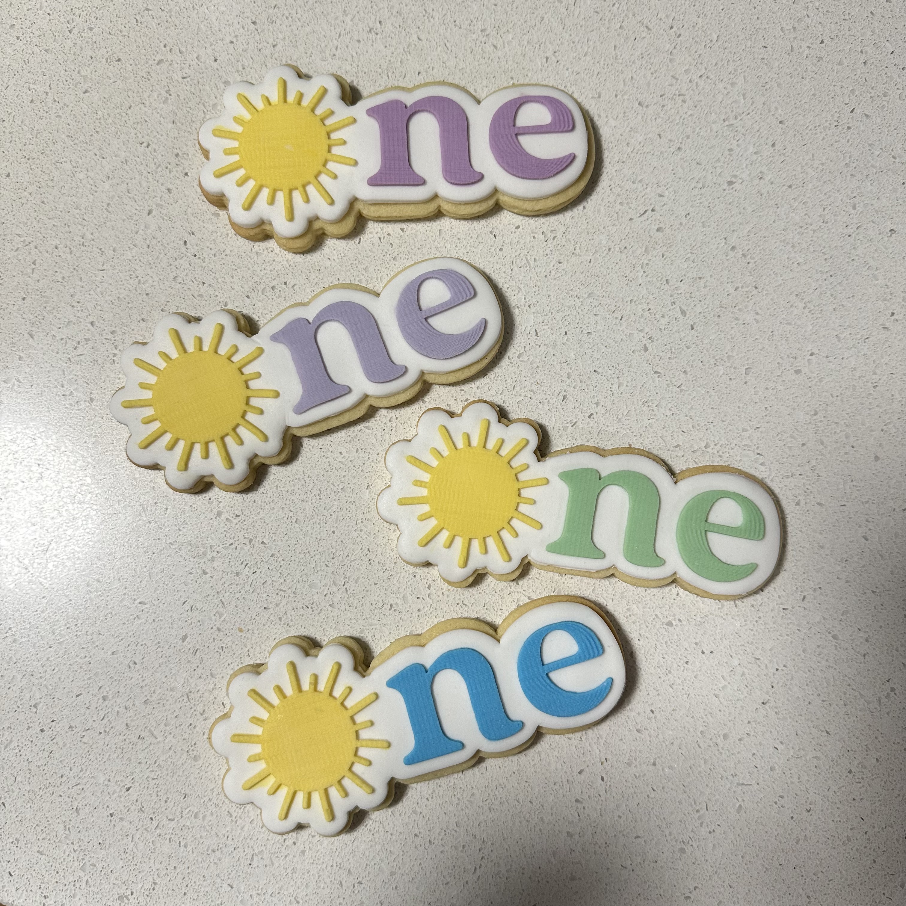 Sunshine 'One' Birthday Cookies
