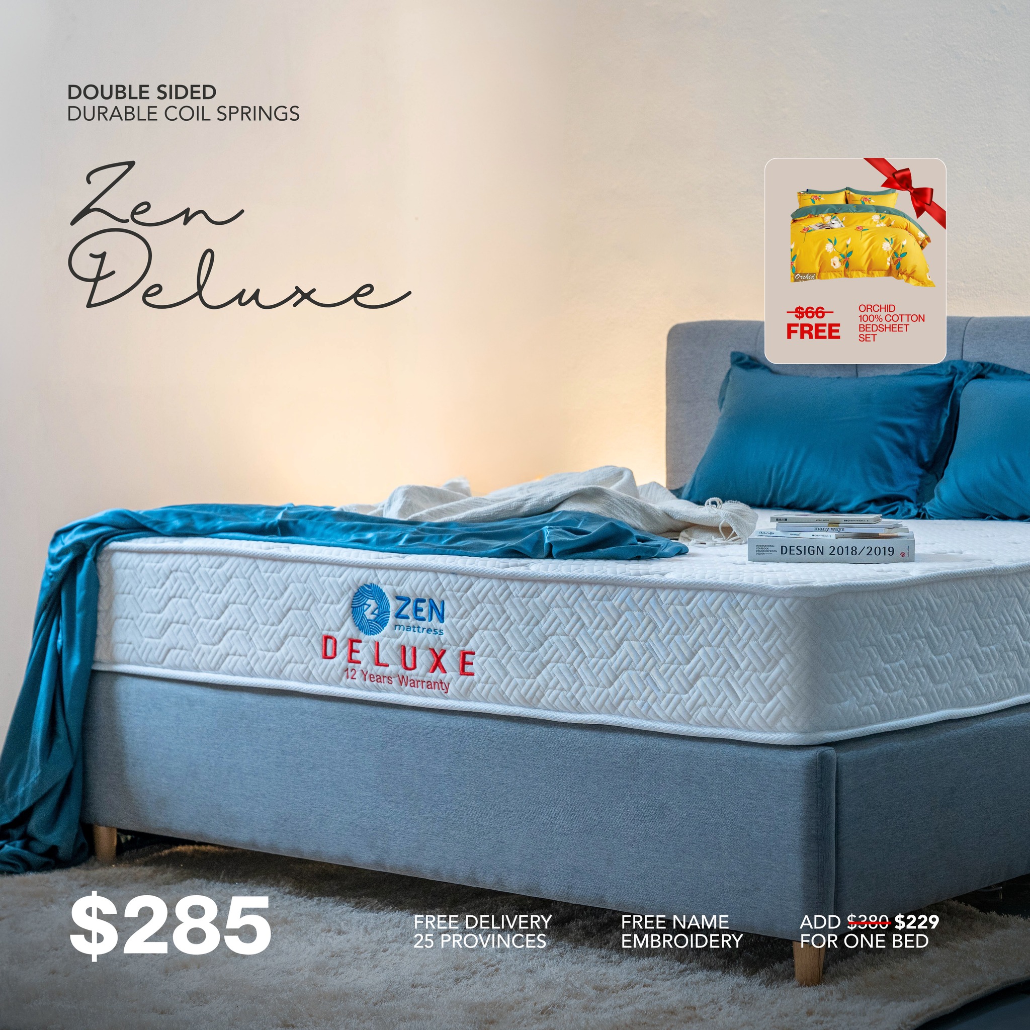 ZEN Deluxe Promotion Free Bedsheet