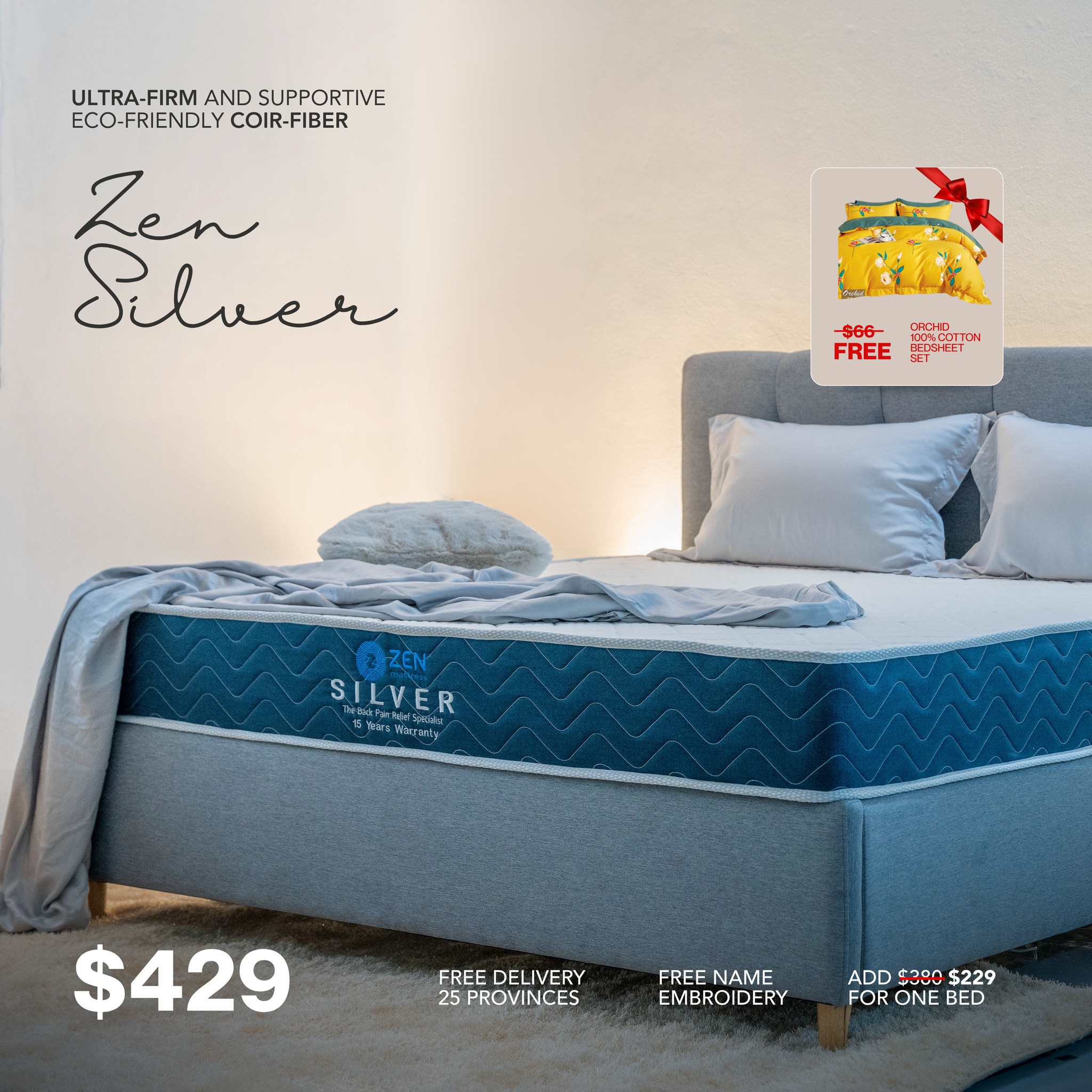 ZEN Silver Promotion Free Bedsheet