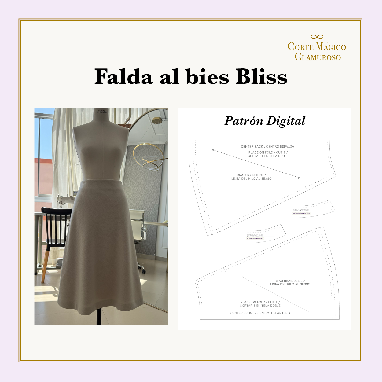 Falda al bies Bliss