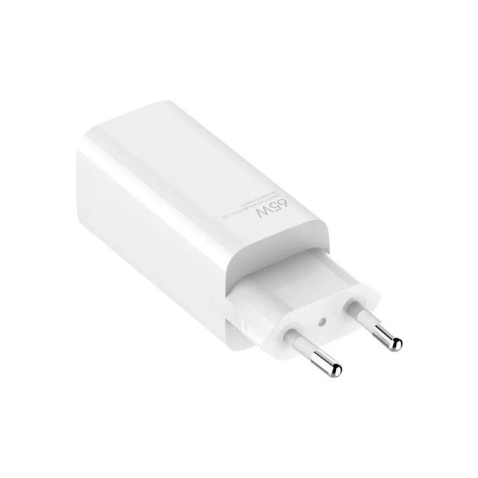Xiaomi Mi Chargeur Rapide 65W - 2 Sorties Type A et C - Blanc