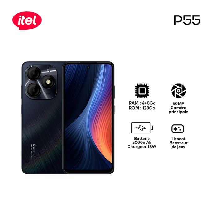 Itel P55 - 128Go - 4Go - 50MP - 5000mah