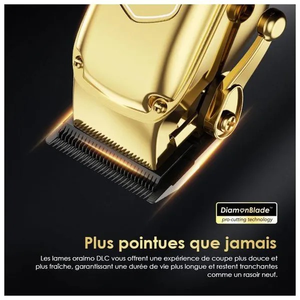 Oraimo Smart Clipper 2 Gold - Tondeuse à cheveux professionnelle 
