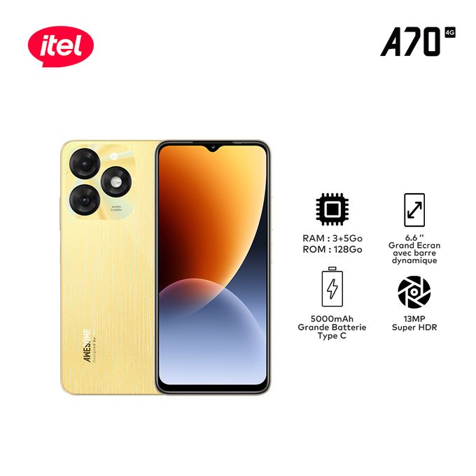 Itel A70 - 13MP - 5000mah - 6,6 pouces