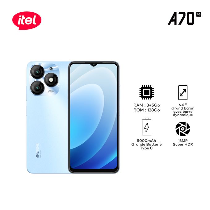 Itel A70 - 13MP - 5000mah - 6,6 pouces