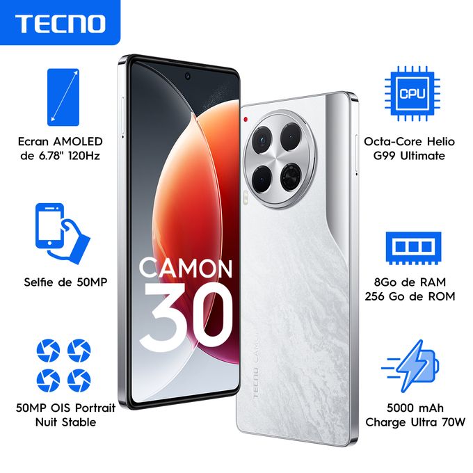 Tecno Camon 30 - 50MP - 5000mah - 6,78 pouces