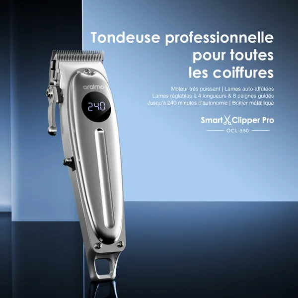 Oraimo Smart Clipper Pro - Tondeuse Professionnelle